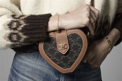 celine heart shaped bag|celine triomphe logo.